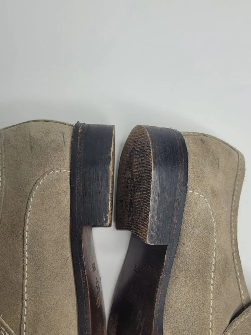 FREE PEOPLE Brady loafer suede tan gray preppy classic minimalist size 36.5